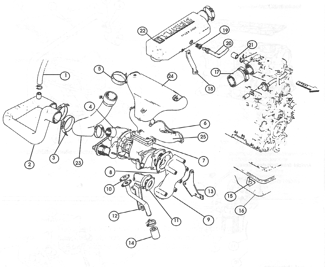 Turbocharger System - Optional 1981-82 Cont.